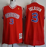 76ers 3 Allen Iverson Red 1996 97 Red Hardwood Classics Jersey,baseball caps,new era cap wholesale,wholesale hats